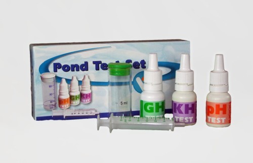 Druppeltestset vijver GH-KH-pH voor testen van vijverwater